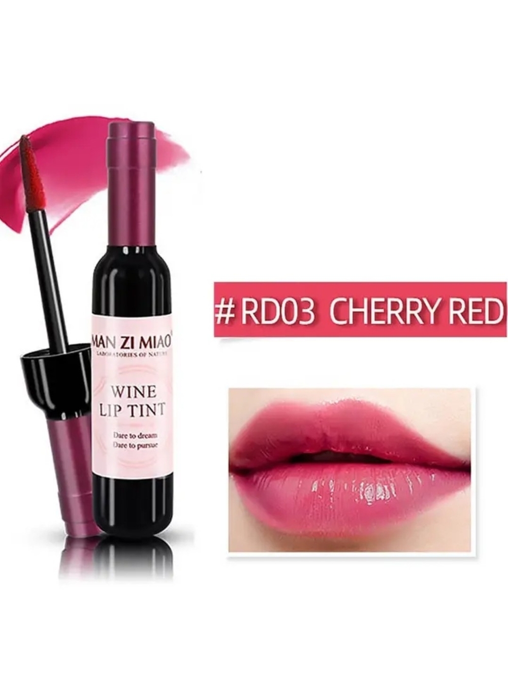 Wine Lip Tint RD03 Cherry Red - Glossy Cherry Lip Color